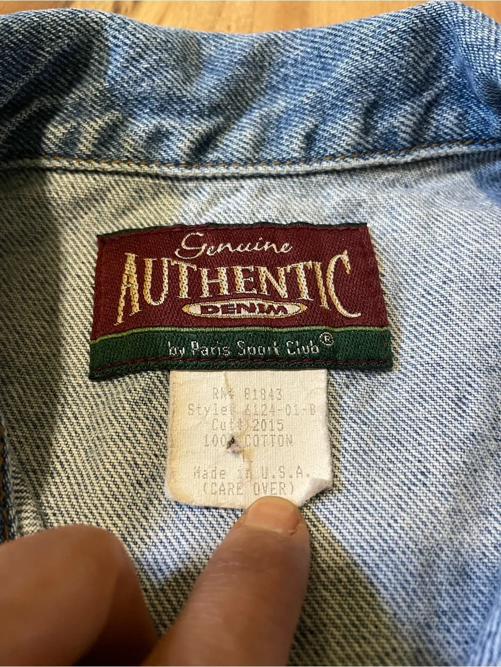 VTG 90s Paris Sport Club Denim Vest Womens Cropped Blue Jean Gilet USA